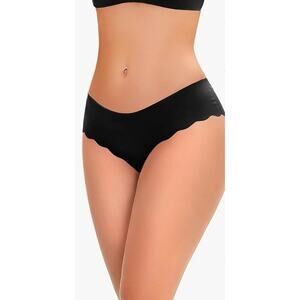 FINETOO Womens 4pack Seamless Underwear Low Rise Hipster Wave Edge Panties Large